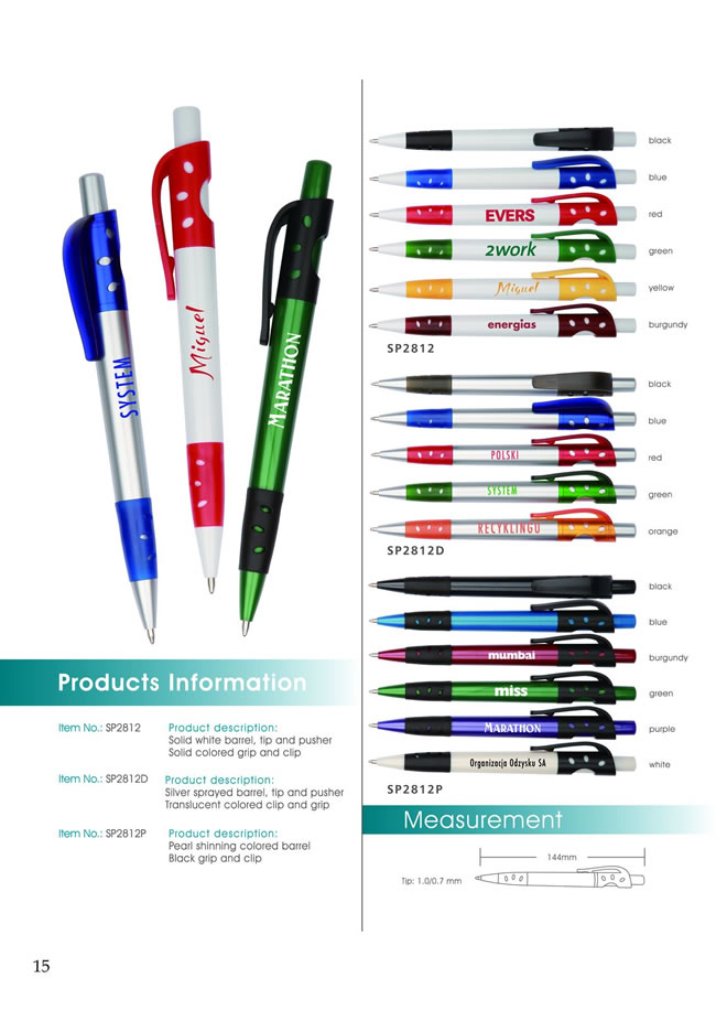 Maxmore Trading Co., Ltd. Plastic Pen series